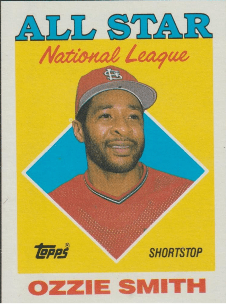 1988 Topps All-Star Ozzie Smith Bold design meets bold defense—this card captures the charisma behind the consistency